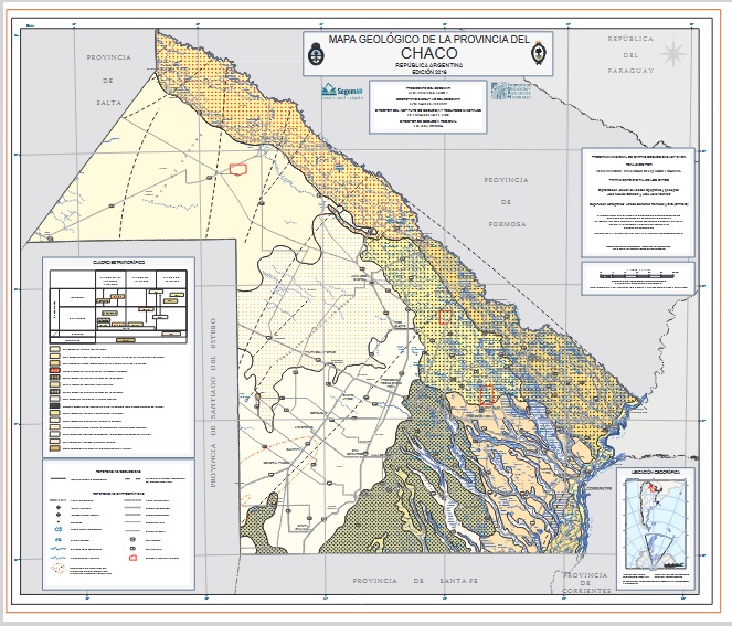 Mapa Geol gico de la Provincia del Chaco Rep blica Argentina